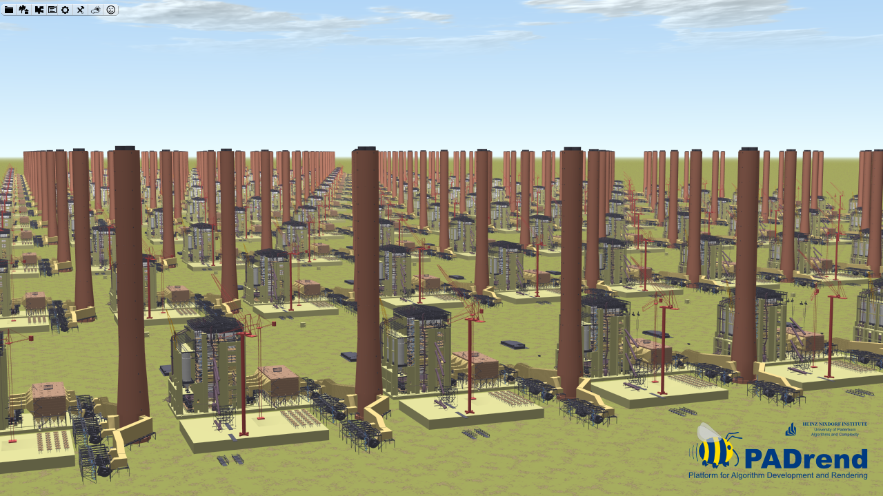 Rendering of 256 Power Plant models with Spherical Visibility Sampling